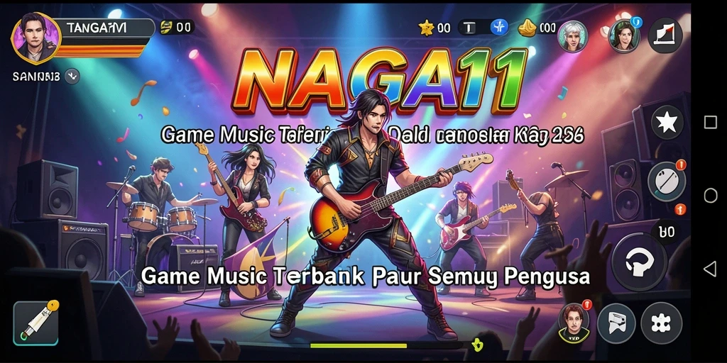 Tampilan gameplay NAGA11 yang menarik dan interaktif dengan berbagai pilihan lagu.