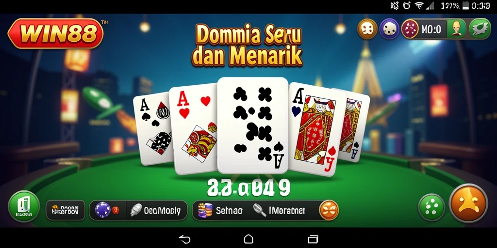 Tampilan layar permainan <strong>WIN88</strong> yang menampilkan gameplay Domino yang seru.